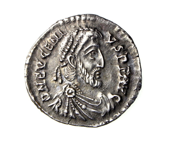 Eugenius Silver Siliqua 392-394AD Trier -19675