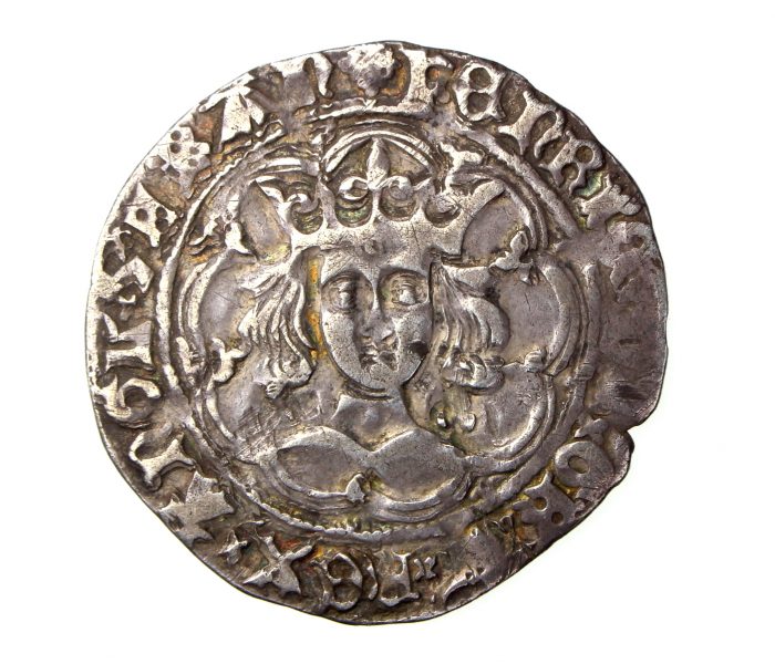Henry VI Silver Groat Trefoil Issue (Erased) 1422-61AD London -19726