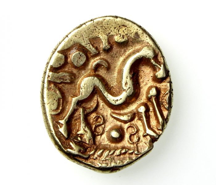 Gallo Belgic Ambiani E Gold Stater Reversed S type Rare 50BC-19891