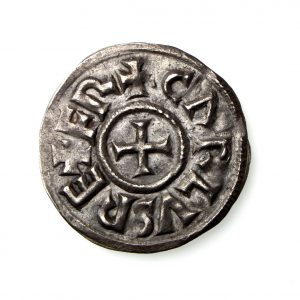 Carolingians Charles the Bald Silver Denier 840-877AD Melle mint-19987
