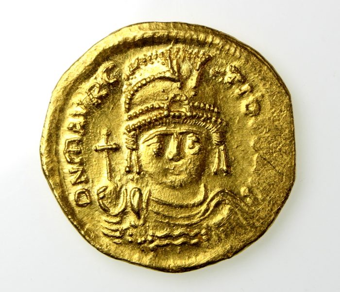 Byzantine Maurice Tiberius Gold Solidus 582-602AD-20158