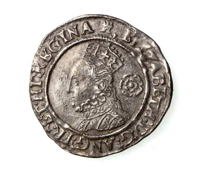 Elizabeth I Silver Threepence 1558-1603AD mm. castle 1571AD