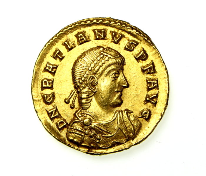 Gratian Gold Solidus 367-383AD Trier