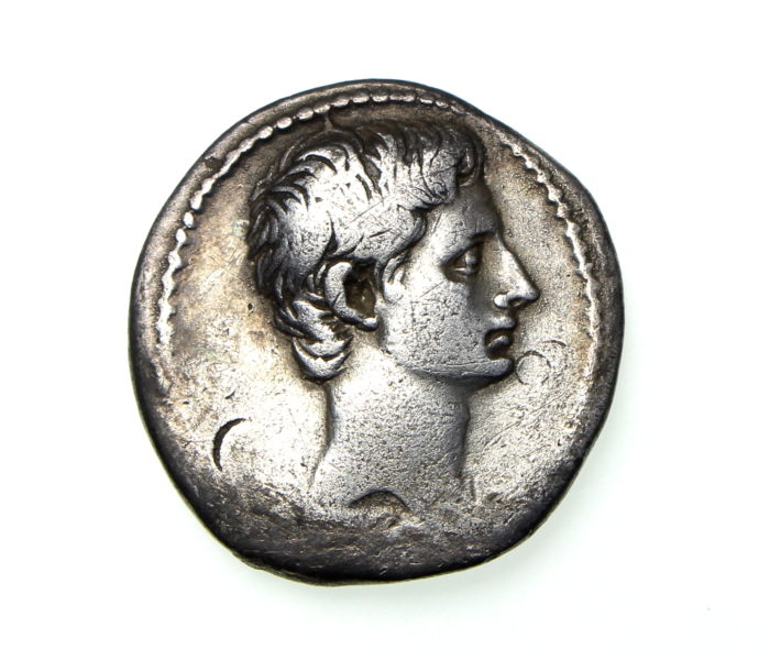 Octavian Silver Denarius 32-31BC