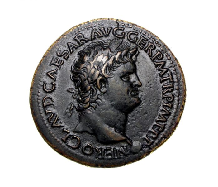 Nero Brass Sestertius 54-68AD Rome mint