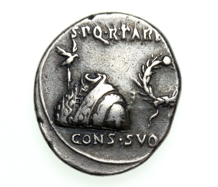 Augustus Silver Denarius 27BC-14AD Spanish mint Quadriga