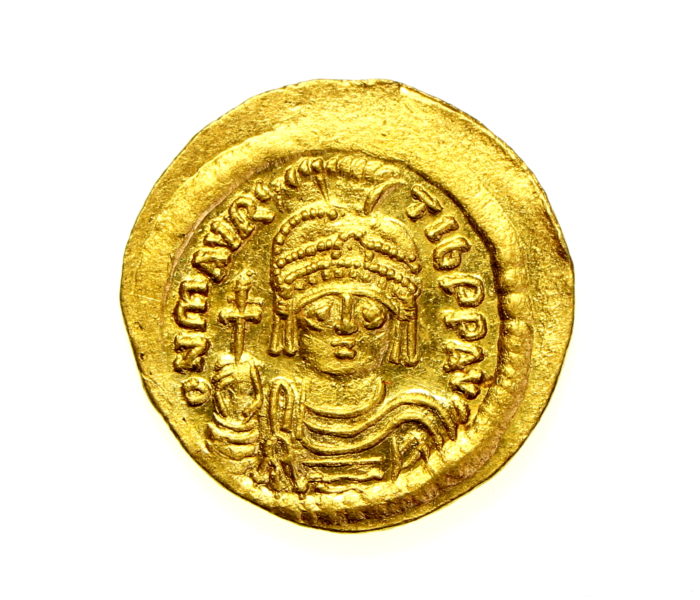 Byzantine Empire Maurice Tiberius Gold Solidus 582-602AD Constantinople