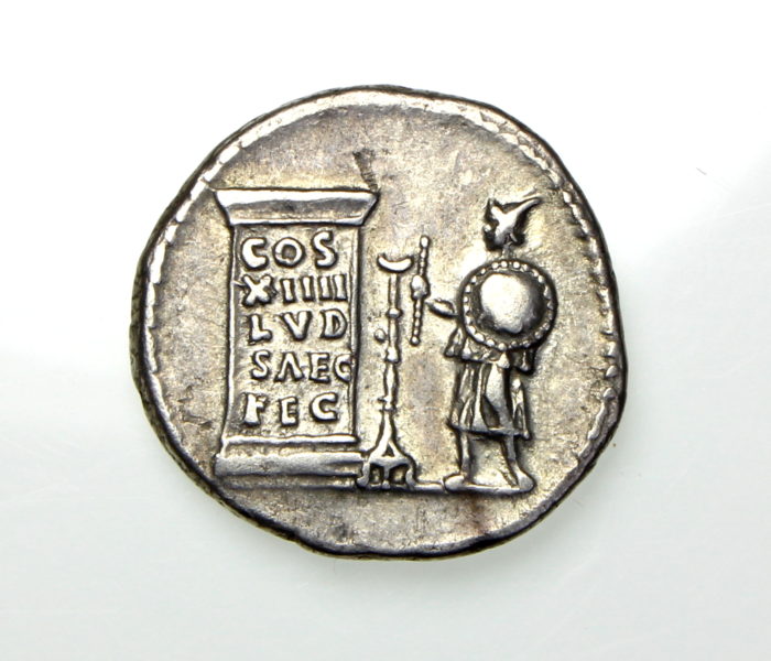 Domitian Silver Denarius 81-96AD Secular Games issue, Rome Struck 88AD