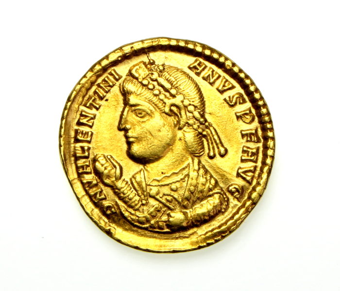 Valentinian I Gold Solidus 364-375AD Siscia mint Consular bust