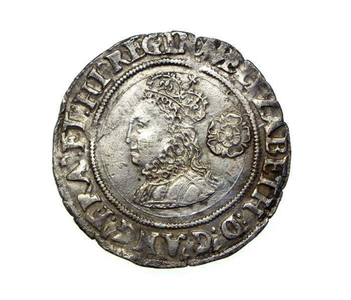 Elizabeth I Silver Sixpence 1558-1603AD 3rd/4th issue. 1564 mint mark Pheon