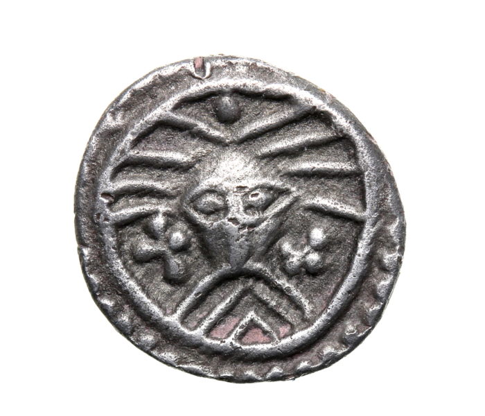 Anglo Saxon Silver Sceat 695-740AD Continatnal Series X Ribe Mint Wodan head
