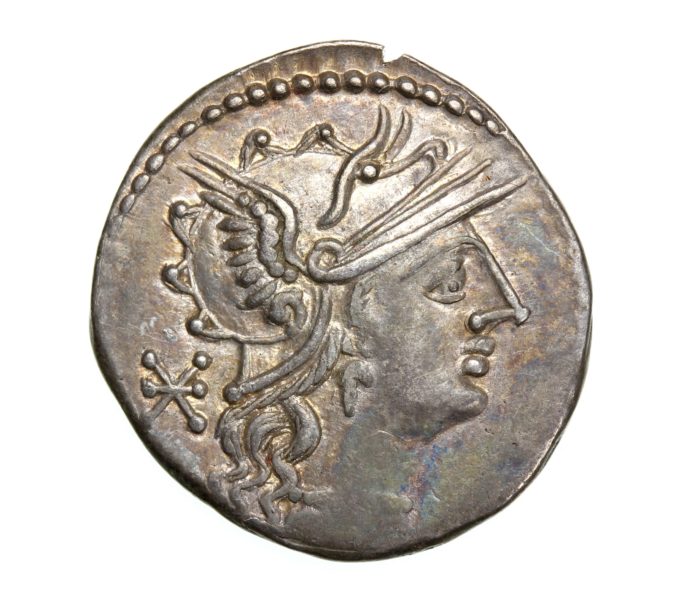 Roman Republic Publius Calpurnius 133BC Silver Denarius