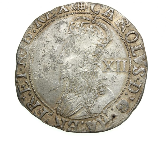 The Ewerby Civil War Hoard Charles I Silver Shilling mm. Portcullis AD 1625-1649