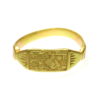 Medieval Gold Iconographic Ring 15th Century AD depicting St Christopher - Image 5