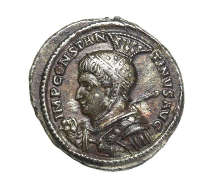 Constantine I 307-337AD Billon Argentius, Trier mint, Rare