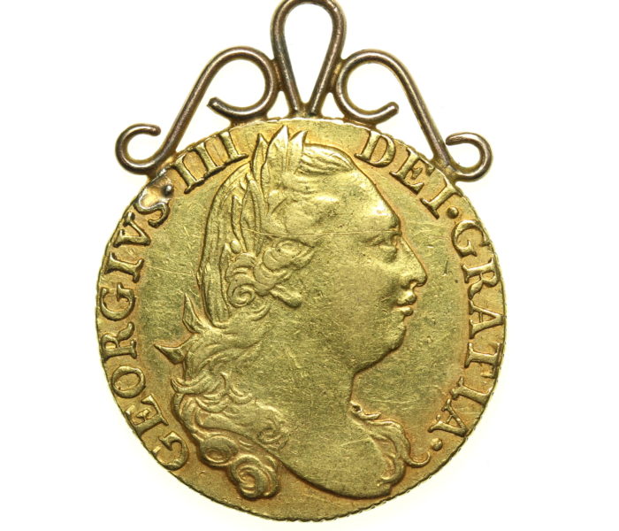 George III 1760-1820AD Gold Guinea 1775AD mounted