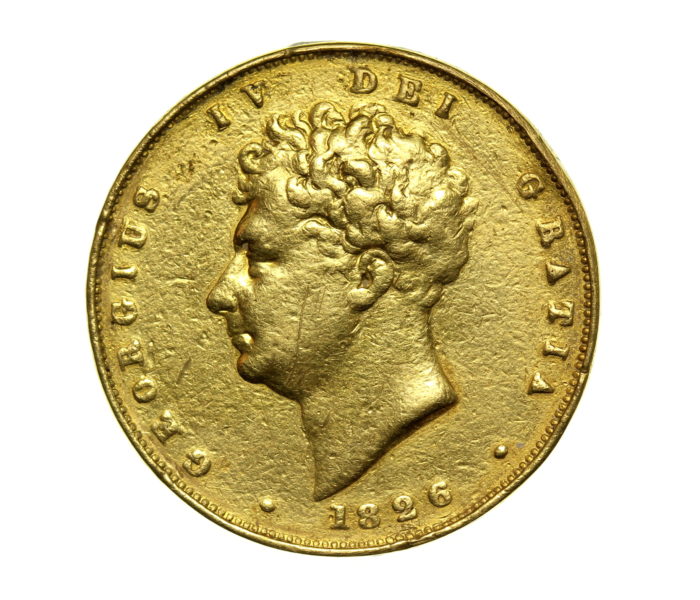 George IV 1820-1830AD Gold Two Pounds 1826AD ex mount
