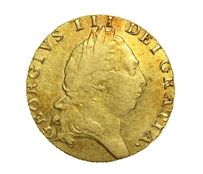 George III 1760AD Gold Guinea 5th Laureate head 1791AD