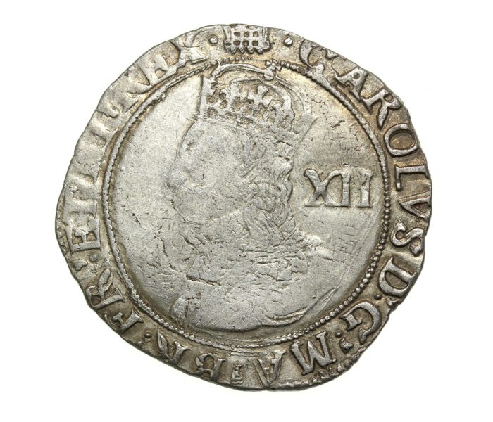 The Ewerby Civil War Hoard Charles 1st Silver Shilling mm. Portcullis 1625-1649AD