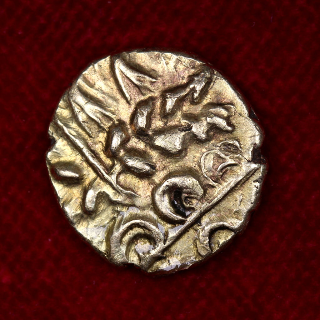 0ad Corieltauvi Gold Stater 50BC-0AD North east Coast 3 line type - Silbury ...