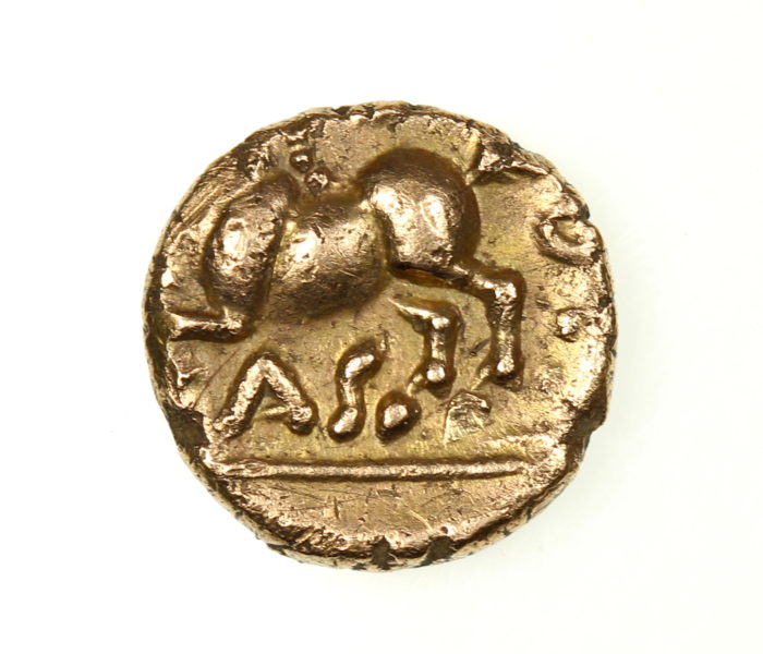 Catuvellauni Tasciovanos 25BC-10AD Gold Quarter Stater Tasciovanos Verlamion