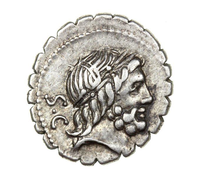 Roman Republic Q. Antonius Balbus Silver Denarius serratus 83BC