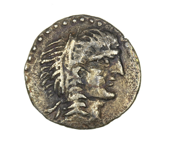 Celtic Samartien 162-150BC Silver Drachm imitatiing Demetrius I type Diad