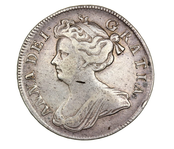 Anne AD 1702-1714 Silver Halfcrown AD 1708