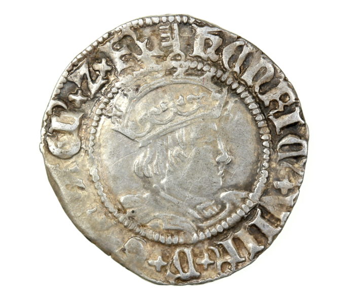 Henry VIII 1509-1547AD Silver Halfgroat Archbishop Lee York mint mm, Key