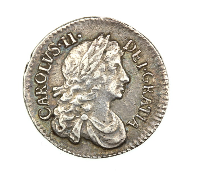 Charles II AD 1660-1685 Silver Twopence AD 1682 Maundy Coinage