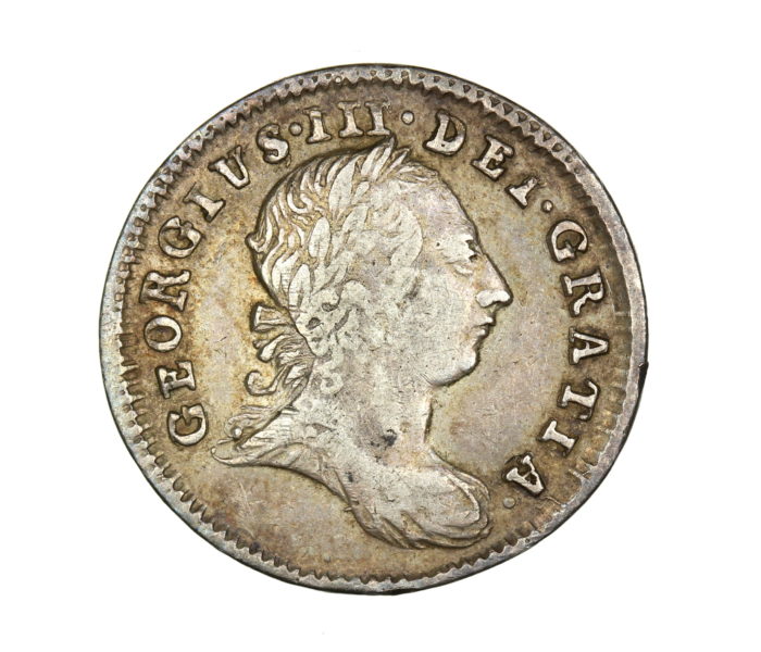 George III AD 1760-1820 Silver Fourpence AD 1780 Maundy Coinage