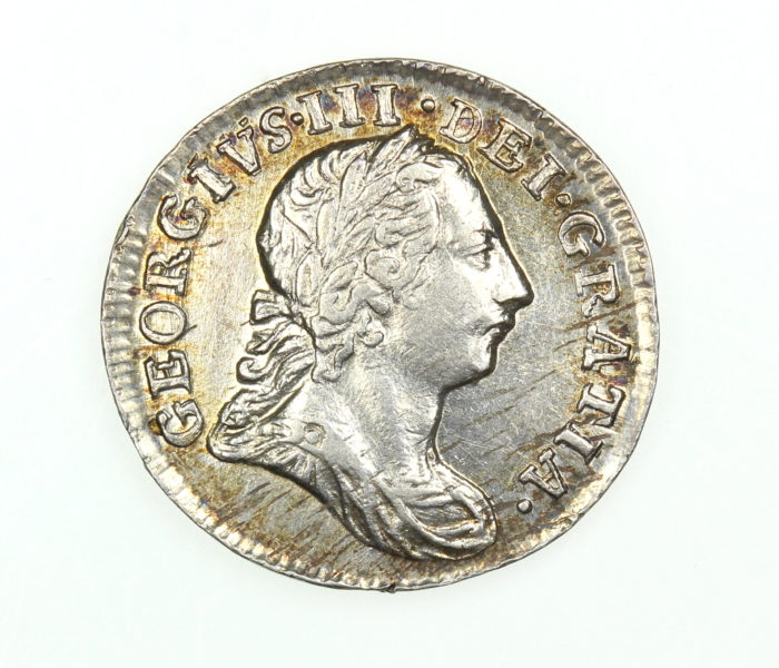 George III AD 1760-1820 Silver Twopence AD 1772 Maundy Coinage