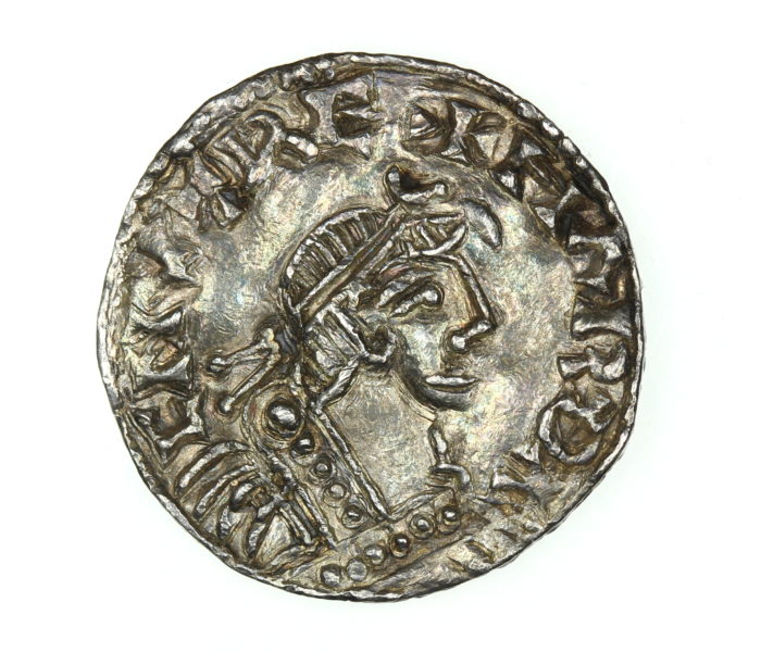 Harthacnut 1035-1042AD Silver Penny Jewel Cross type Gloucester, ext. rare