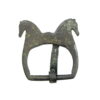 Roman Bronze Buckle Depicting dolphins and horse protomes 5th Century AD complete with pin - Image 2