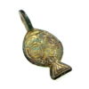 Medieval (Early) Bronze Gilded Chip-carved Pendant depicting Lions face 12th/13th Century AD - Image 3