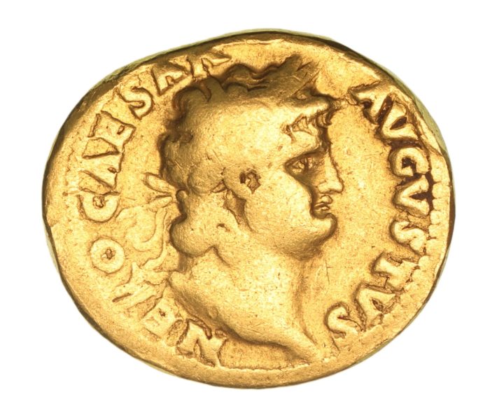 Nero AD 54-68 Gold Aureus Rome Mint The Twelve Caesars