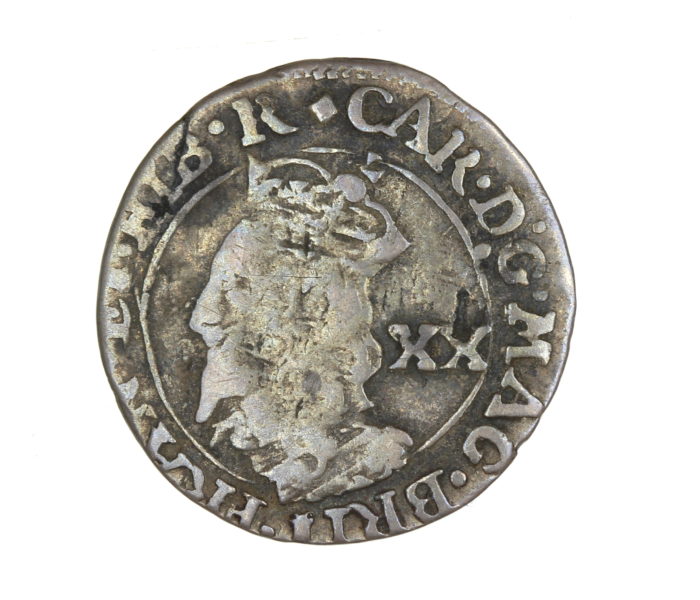 Scotland Charles I AD 1625-1649 Silver Twenty Pence Third coinage Falconer's anonymous issue