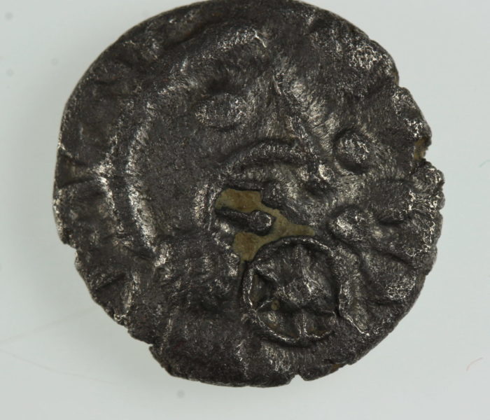 East Wiltshire 1st Century BC Upavon Moon Head type Silver Unit Rare
