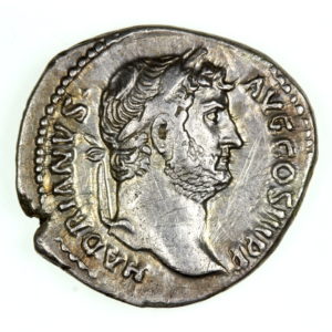 Hadrian AD 117-138 Silver Denarius Nilus reclining Rome mint