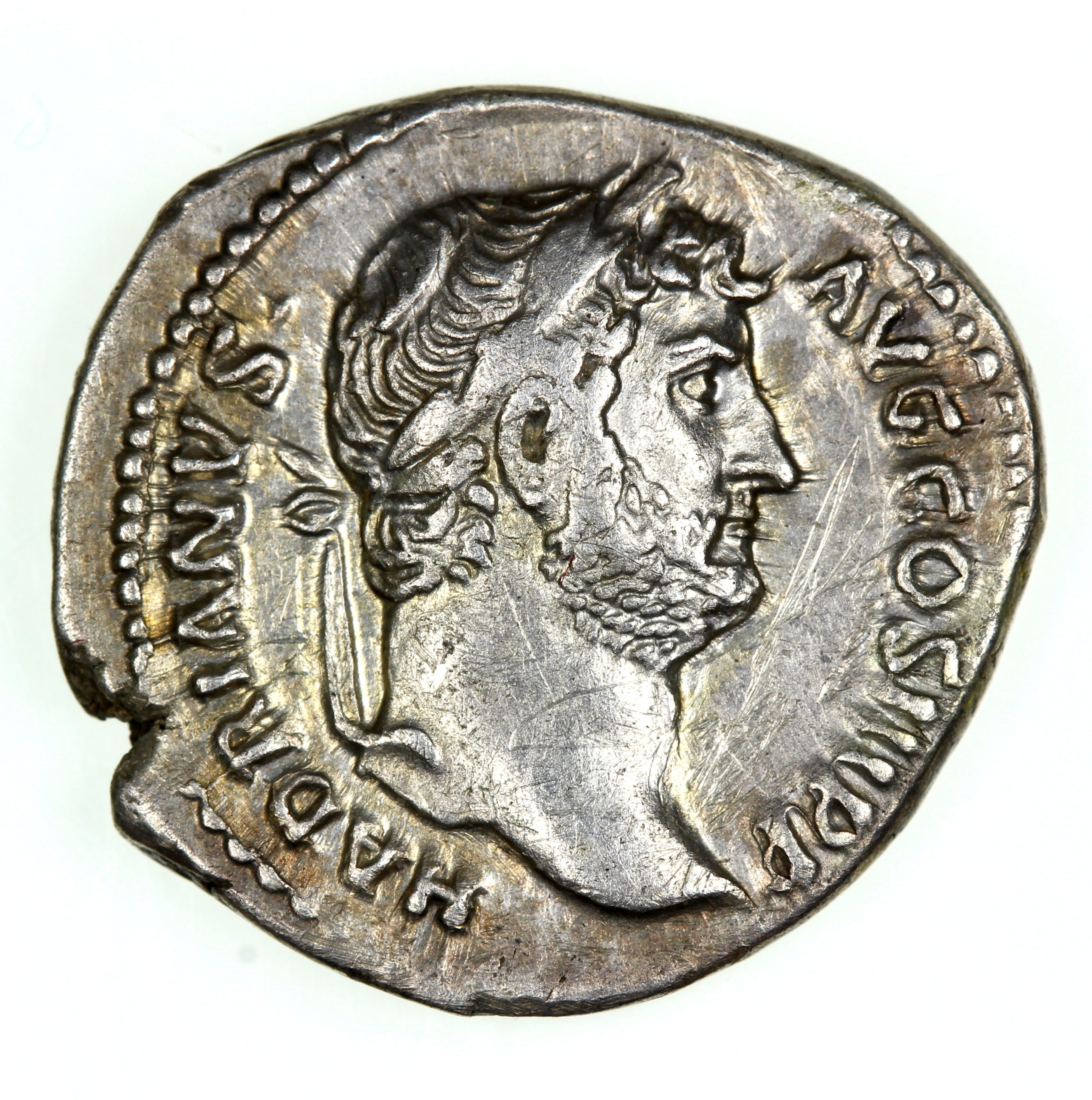 Hadrian AD 117-138 Silver Denarius Nilus reclining Rome mint