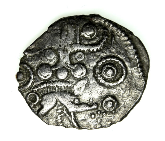 Iceni 1st Century BC Silver Half Unit Butterfly and Boar type Excessively Rare