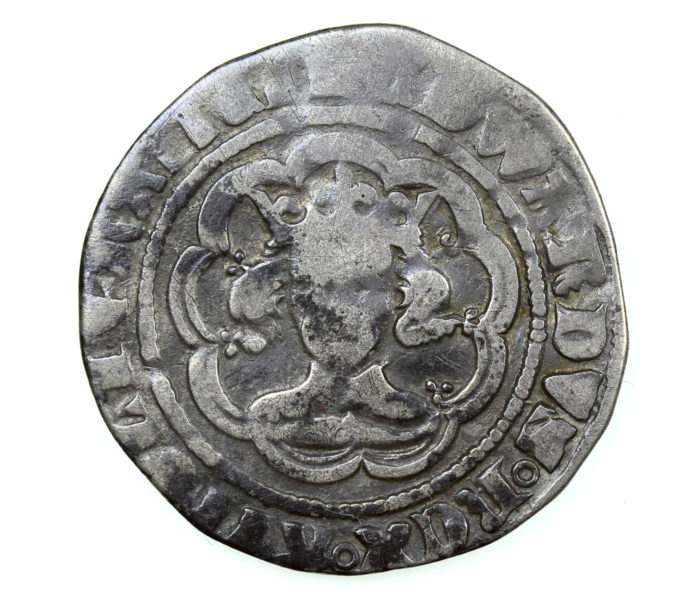 EDWARD III AD 1327-1377 Silver Halfgroat York mint 4th coinage Pre Treaty issue