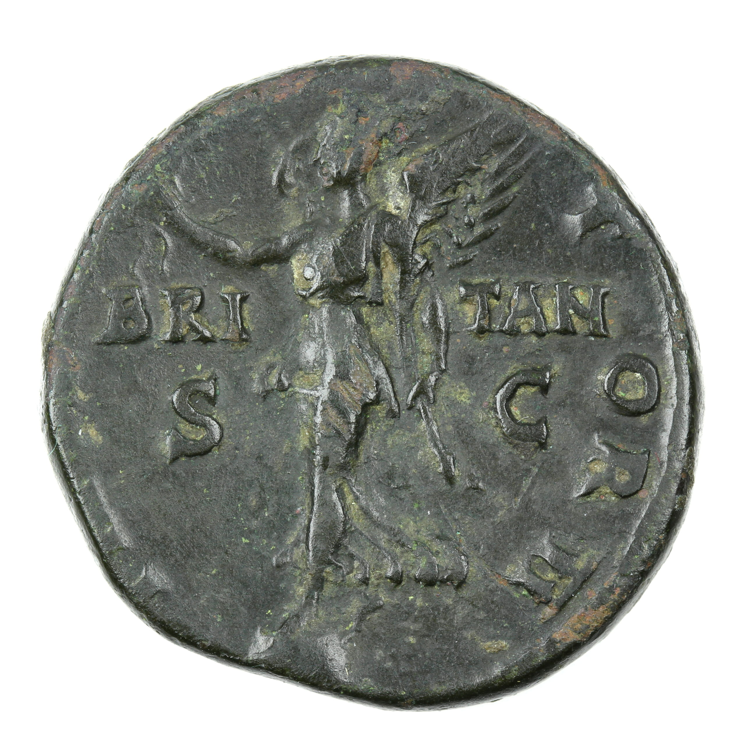 Antoninus Pius AD 138-161 Bronze Sestertius BRITAN Very Rare - Image 2