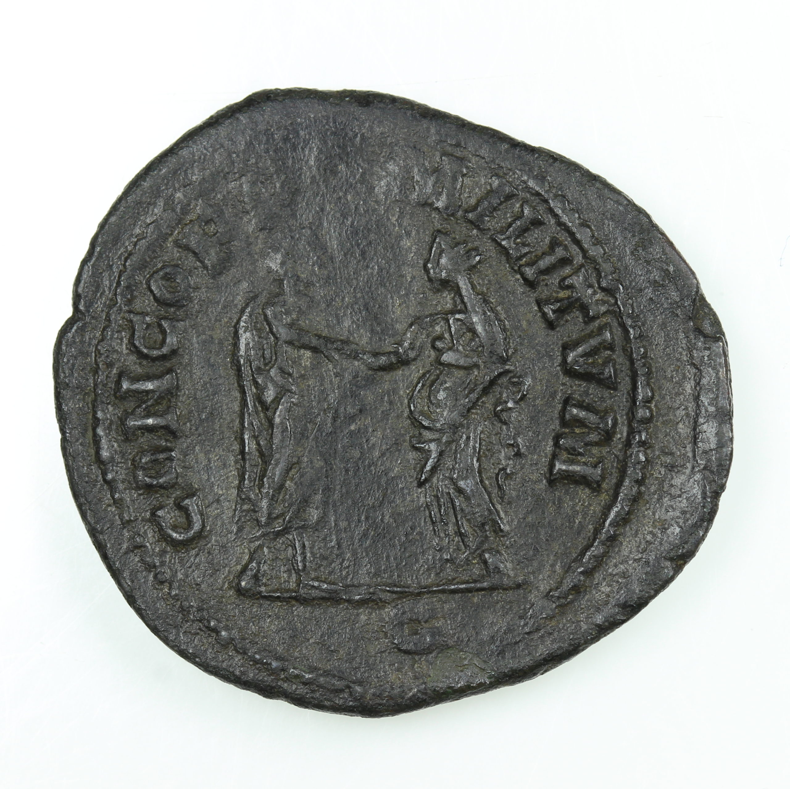 Carausius AD 286 -293 Bronze Antoninanus Carausius & Concordia shaking hands - Image 2
