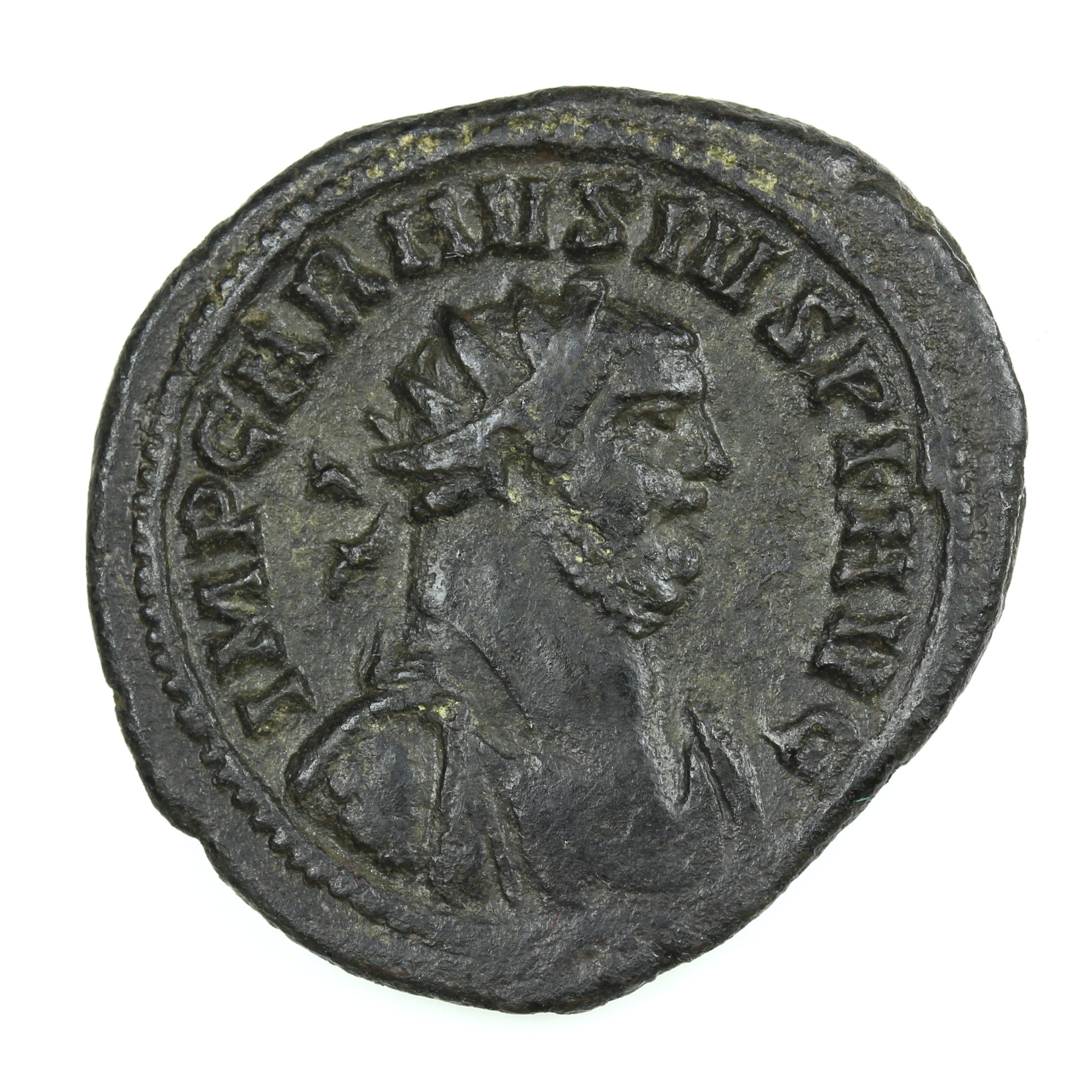 Carausius AD 286 -293 Bronze Antoninanus Carausius & Concordia shaking hands