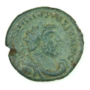 Carausius AD 286-293 Bronze Antoninanus Hercules standing left