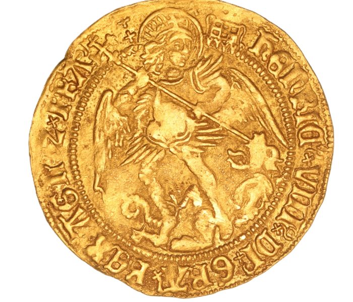 Henry VIII AD 1509-1547 Gold Angel 1st Coinage