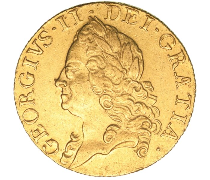 George II AD 1727-1760 Gold Guinea AD 1752
