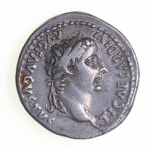 Tiberius AD 14-37 Silver Denarius Tribute Penny Lyon *ex Helmingham hoard*
