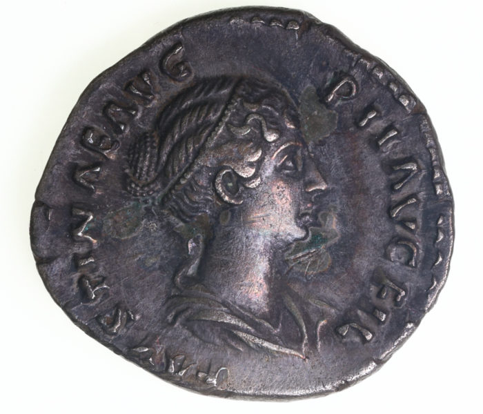 Faustina Junior wife of Marcus Aurelius AD 161-180 Silver Denarius